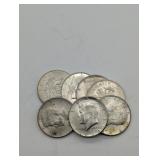 7- 1964 SILVER KENNEDY HALF DOLLARS 40%