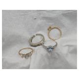 Four 10K Gold Ladies' Rings 7.3g