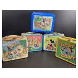 5 Vintage Disney Lunchbox Magic Kingdom, Mickey
