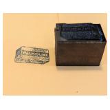 Vintage Letterpress Stamp for Palmolive Soap