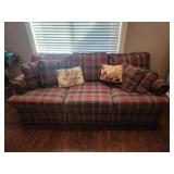 Plaid Sofa Couch See Photos For Damage