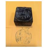 Vintage Letterpress Stamp ADAMS APPLE