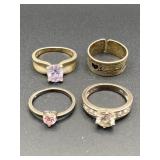 FOUR 925 SILVER RINGS
