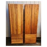 Pr Vtg Oak Faced Cabinets