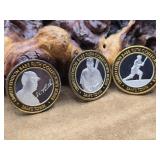 3 - .999 Fine Silver Casino Tokens 1oz Each