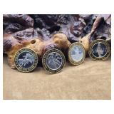 4 - .999 Fine Silver Casino Tokens 1oz Each