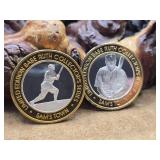 2 - .999 Fine Silver Casino Tokens 1oz Each