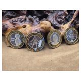 4 - .999 Fine Silver Casino Tokens 1oz Each