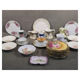 Lot of Porcelain Plates, Saucers, Cream / Sugar ++