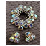 Sparkling Aurora Borealis Juliana D&E? Brooch Pin