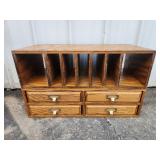 Vtg Oak Desk Organizers