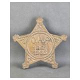 Civil War GAR 1861-65 Bronze Grave Marker &
