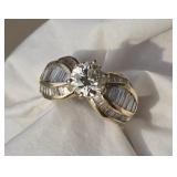 Stunning 14K Gold Diamond Ladies Dinner Ring