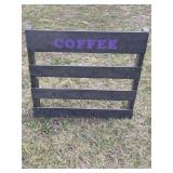 HANGING PALLET COFFEE CUP RACK