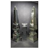 Uttermost Alanna Mirrored Obelisks & Tall Pillar