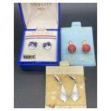 3 SETS 14K GOLD FILLED EARRINGS W/ 14K GOLD POST