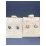 TWO SETS 14K GOLD FILLED EARRINGS W/ 14 K GOLD