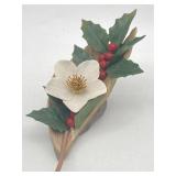 BOEHM PORCELAIN CHRISTMAS ROSE FIGURINE