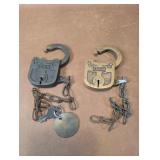 Antique Fraim Padlocks with Key