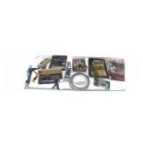 Box Lot- Paint Trays & Rollers, Brushes, Mirror