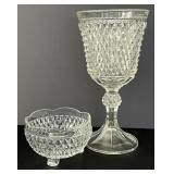 Indiana Glass Diamond Point Candy Dish & Pedestal