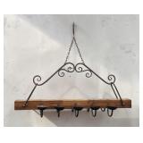 Hanging Candelabra Wood & Metal