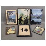 Vintage Small Framed Silhouettes