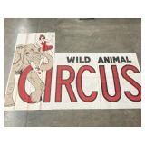 VINTAGE WILD ANIMAL CIRCUS POSTER 4 SECTIONS 10