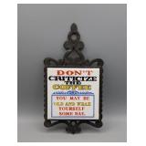 CAST IRON TILE TRIVET