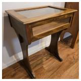 Small Vintage Wood Curio Table