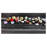 Lot of Costume Jewelry Rings/ Stone/ 1 Glass &