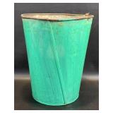 Vintage Green Sap Bucket Metal Rustic