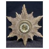 VINTAGE MCM WELBY 8-DAY SUNBURST WALL CLOCK