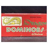 VINTAGE SET DRAGON DOMINOES DOUBLE NINE BY HALSAM
