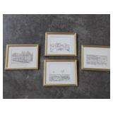 Etchings in Frame of Little Rock