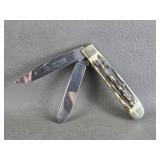 Carl Schlieper J-DS 2 Blade Knife Stag Handle