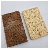 Carved Bone / Wood Card Cases