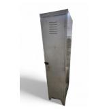 Vtg Metal Storage Locker 78" Tall No Key