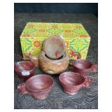 VINTAGE CHINESE CARVED STONE/SOAP STONE TEA SET