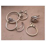 14K Gold Coin Pendant Frames 5.3g