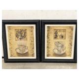 PAIR OF V. SJODIN FRAMED ARTWORK FOR RICKSHAW