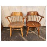 Vtg Barrel Back Armchairs
