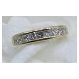14K YELLOW GOLD 1 CTW DIAMOND RING SZ 5.25
