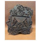 Antique Hand-Carved Wooden Printing Block or