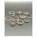 TEN 925 SILVER RINGS