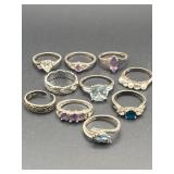 TEN 925 SILVER RINGS