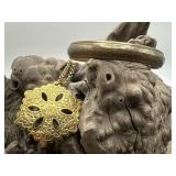 Signed India Filigree Pendant Necklace & Bangle