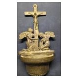 Italian Wall Mount Holy Water Font with Angels