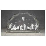 Nativity Scene Etched Glass