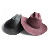 Pr Vtg Sherwood Saddlery Cowboy Hats 7 & 71/4